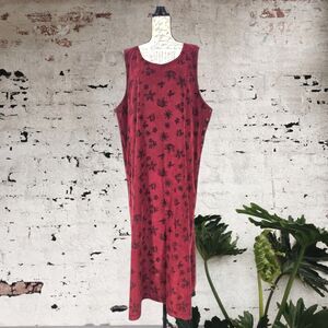 Architect Scoop Neck Sleeveless Maxi Dress Burgundy Large